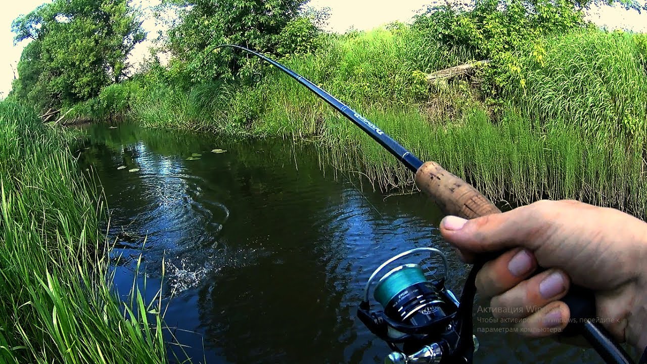 Вот так рыбалка в ручье!!!В этом ручье полно рыбы!Рыбалка на спиннинг.