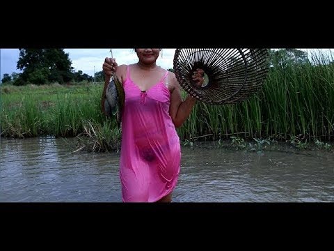 Amazing Fishing | Beautiful Girl Fishing at Pailin | How To Fishing With Bare Hands( Part 8)