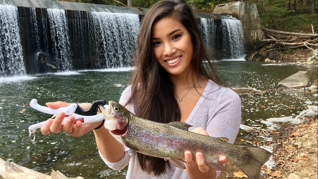 Her FIRST Trout Ever!!! Trout Fishing the Patapsco River